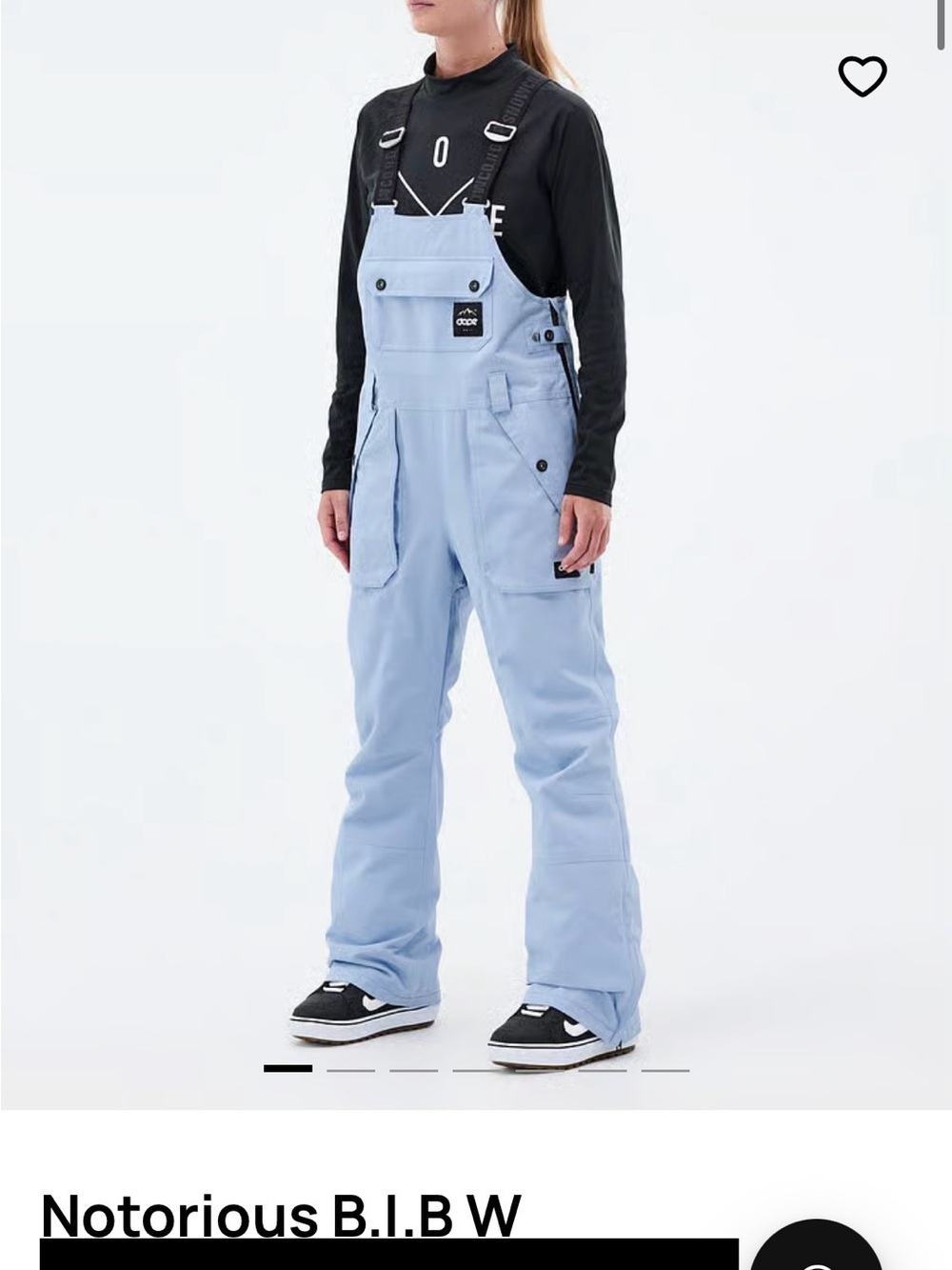 DOPE Light Blue Snow Bib Overalls